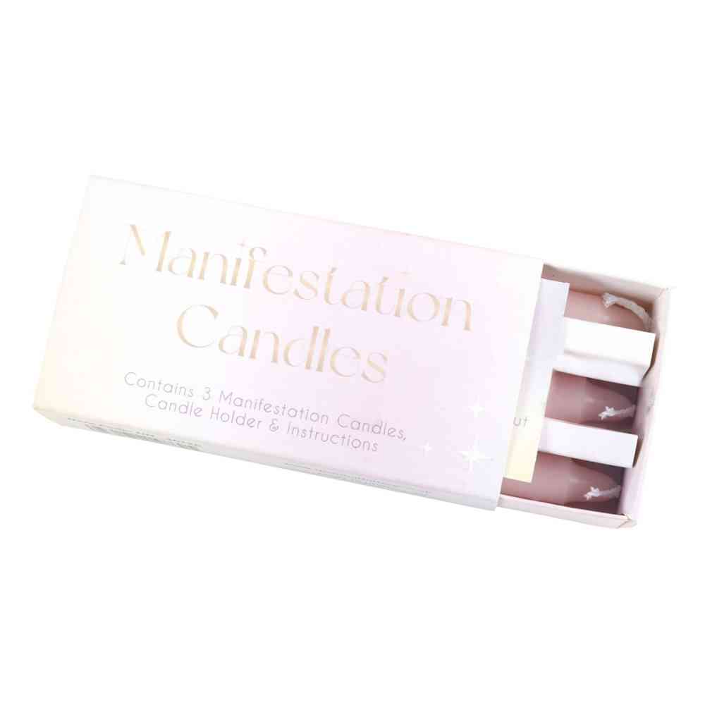 Something Different - 3 Manifestation Spell Candles in a Box Bougie - Rose